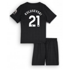 Tottenham Hotspur Dejan Kulusevski #21 Bortedraktsett Barn 2025-26 Kortermet (+ korte bukser)